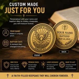 Personalized Baptism Coin