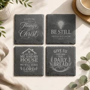 Scripture Slate Coaster Set