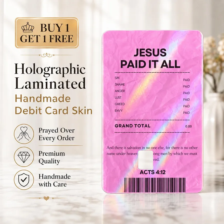 Jesus Paid It All pink card skin